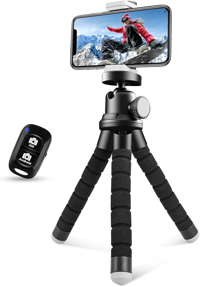Phone Tripod, Sensyne Flexible Cell Phone Tripod with Phone Holder and