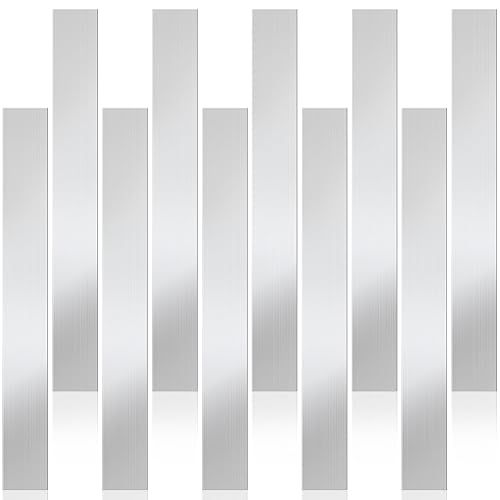 Amylove 10 tiras de metal para cuña, chapa metálica, relleno de huecos, 0.02 pulgadas de grosor (acero inoxidable, 1.5 pulgadas de ancho)