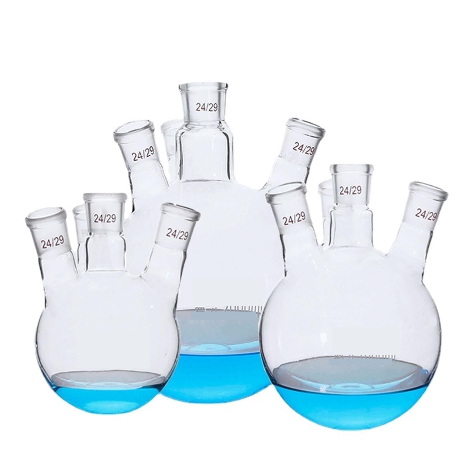 Matraz de vidrio para laboratorio, Matraz de destilación de cuatro bocas de vidrio de borosilicato 100 ml-2000 ml(250ml 24x4)