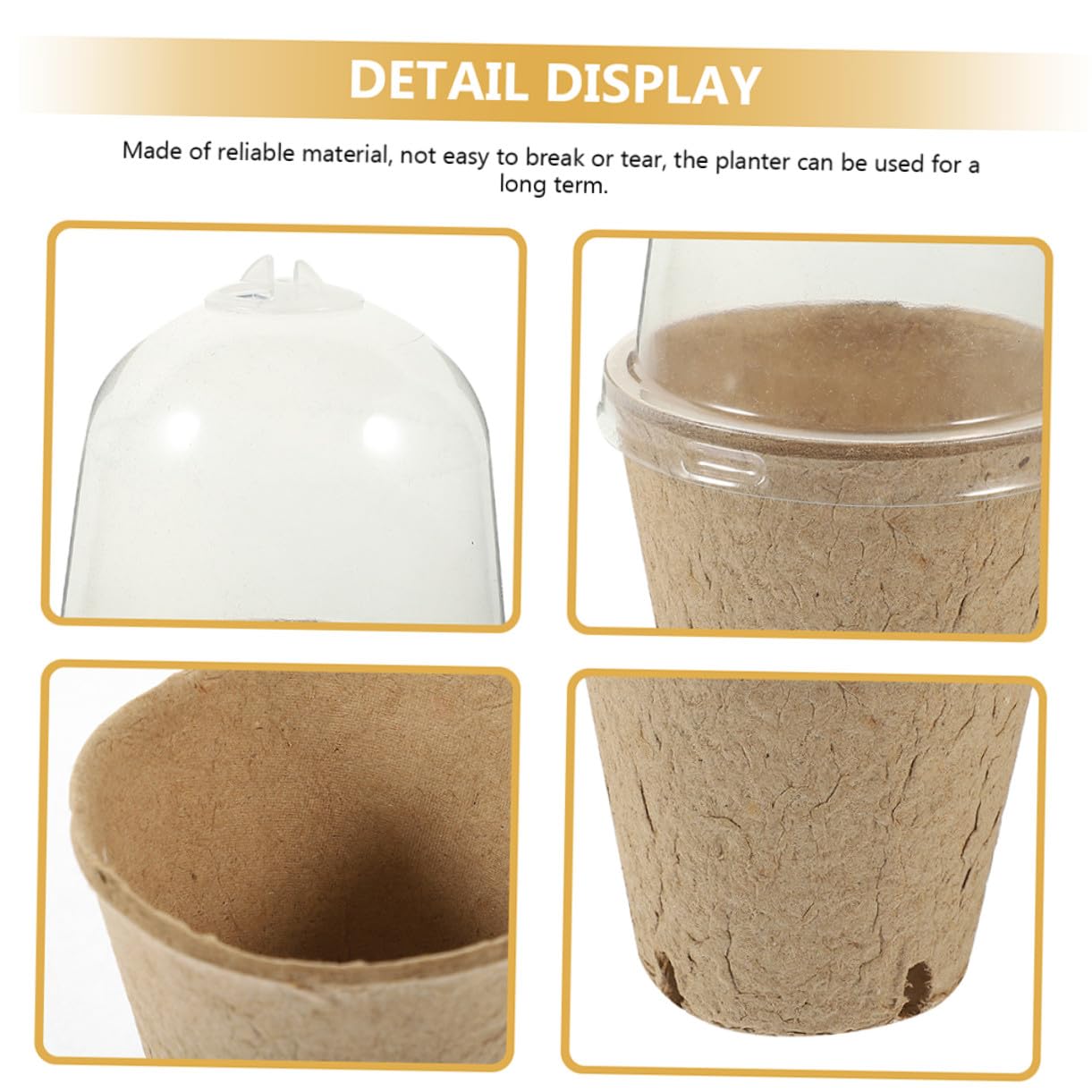 40 Pièces Pots de Semis Ronds Pâte de Papier Pots de Pépinière pour Démarrage de Semences Adaptés Culture Intérieure et Aux Projets Éducatifs