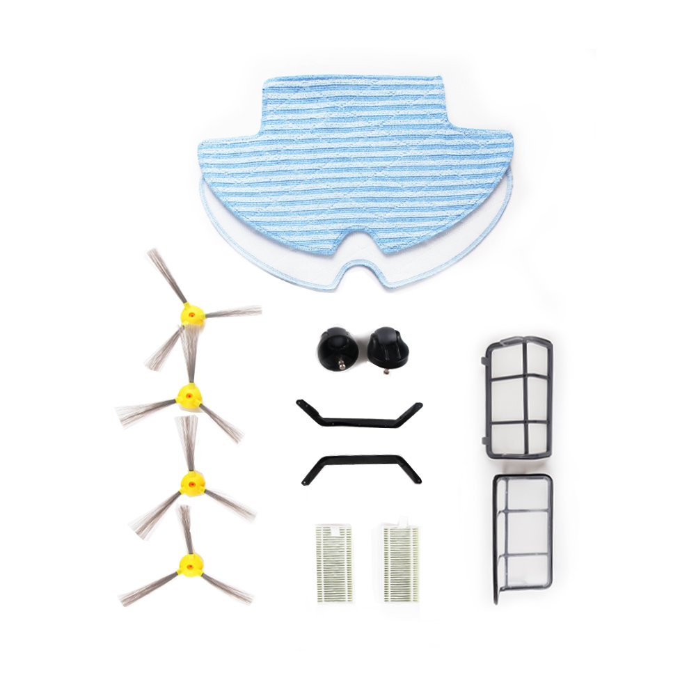 Spare Parts for Robot Vacuum Cleaner Q7000 Q8000, Side Brush,HEPA Filter, Primary Filter, Front Wheel, Rubber Brush,Mop