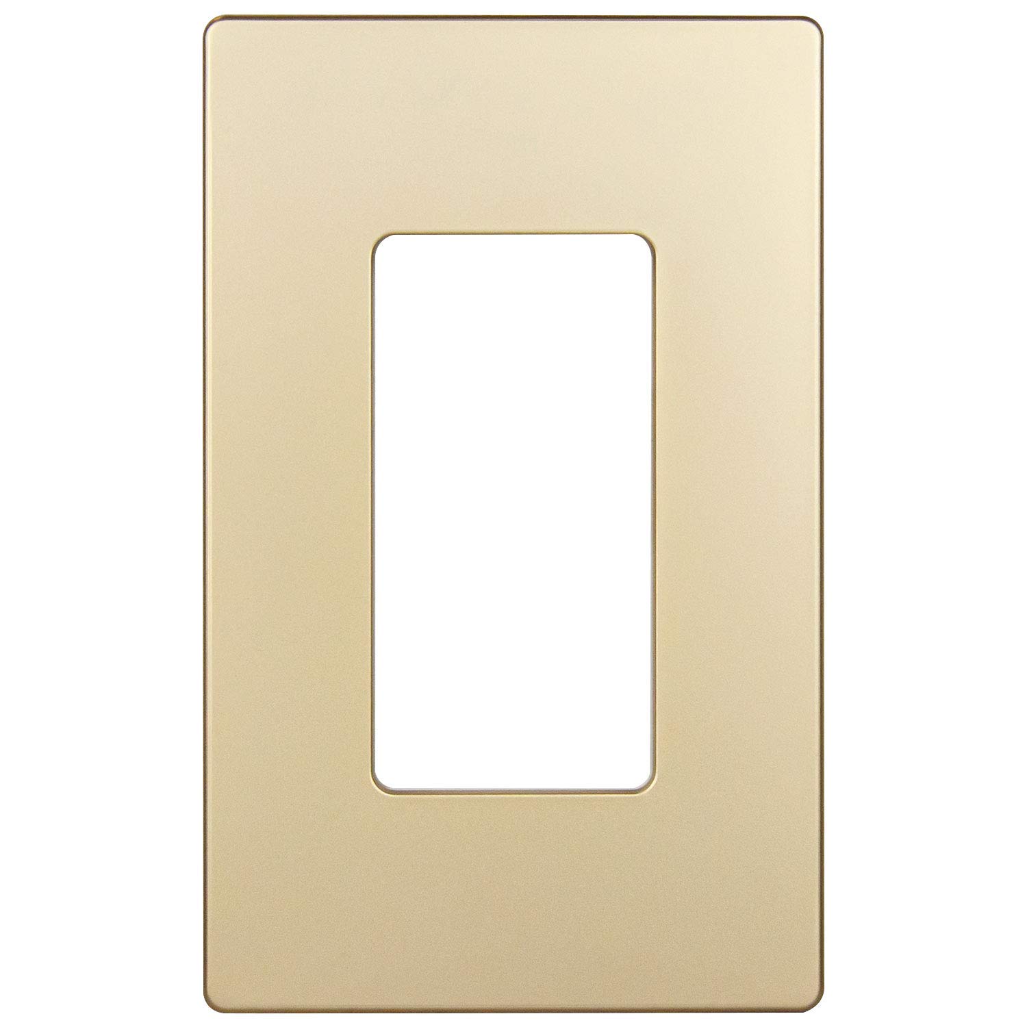 ENERLITES Elite Series Screwless Decorator Wall Plate Child Safe Outlet Cover, Gloss Finish, Size 1-Gang 4.68" H x 2.93" L, Unbreakable Polycarbonate