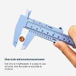 Nivofu 2 Pack Vernier Calibre, Mini Plastique 6 Inch/150mm Outil de mesure, conversion pouce/millimètre, étrier à glissière de haute précision pour la longueur Largeur Profondeur Diamètre intérieur Diamètre extérieur, blanc+bleu