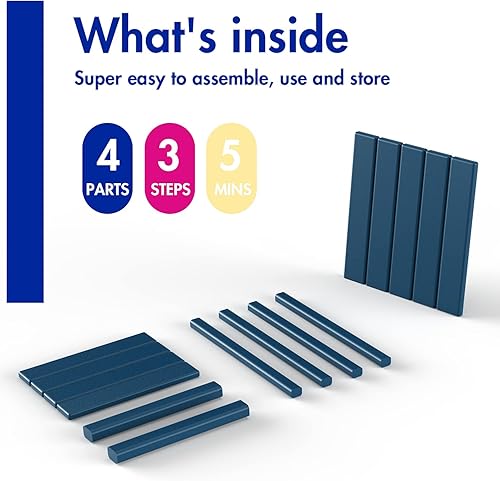 Miniatura 8 de BRIOPAWS Adirondack - Mesa auxiliar de polietileno de alta densidad resistente a la intemperie, mesa auxiliar de plástico de 2 estantes para