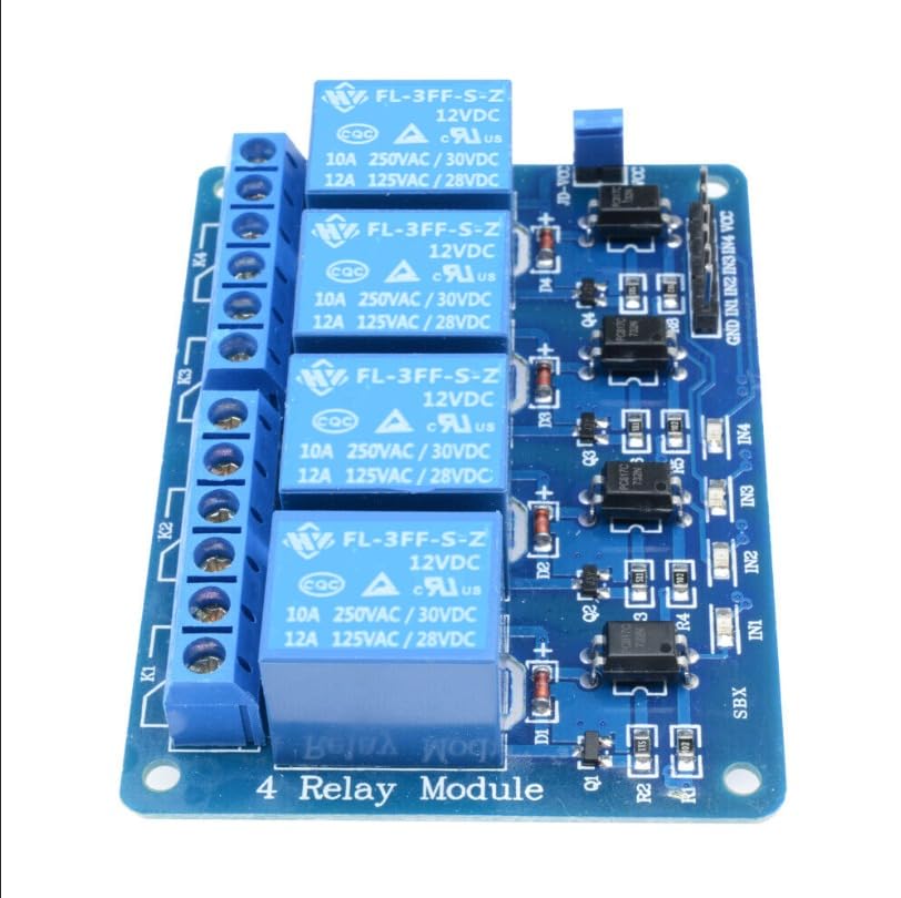 4 Channel Relay Opto-Couple for ARM AVR DSP Arduino 4-Channel Relay Interface Board (12VDC)