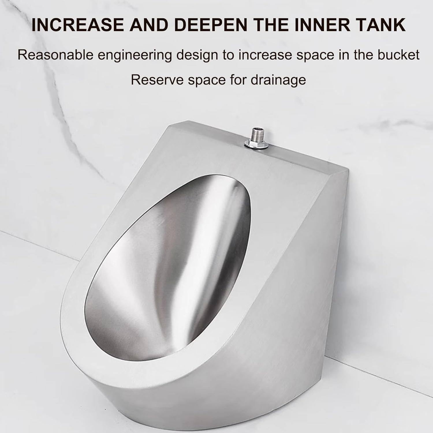 iumLeap Wall Mounted Men's Bathroom Urinal,304 Stainless Steel Urinal,Bar Urinals,Automatic Sensor Urinal Toilet,Washout Urinal,Commercial Public Toilet Urinals (Groundrow)