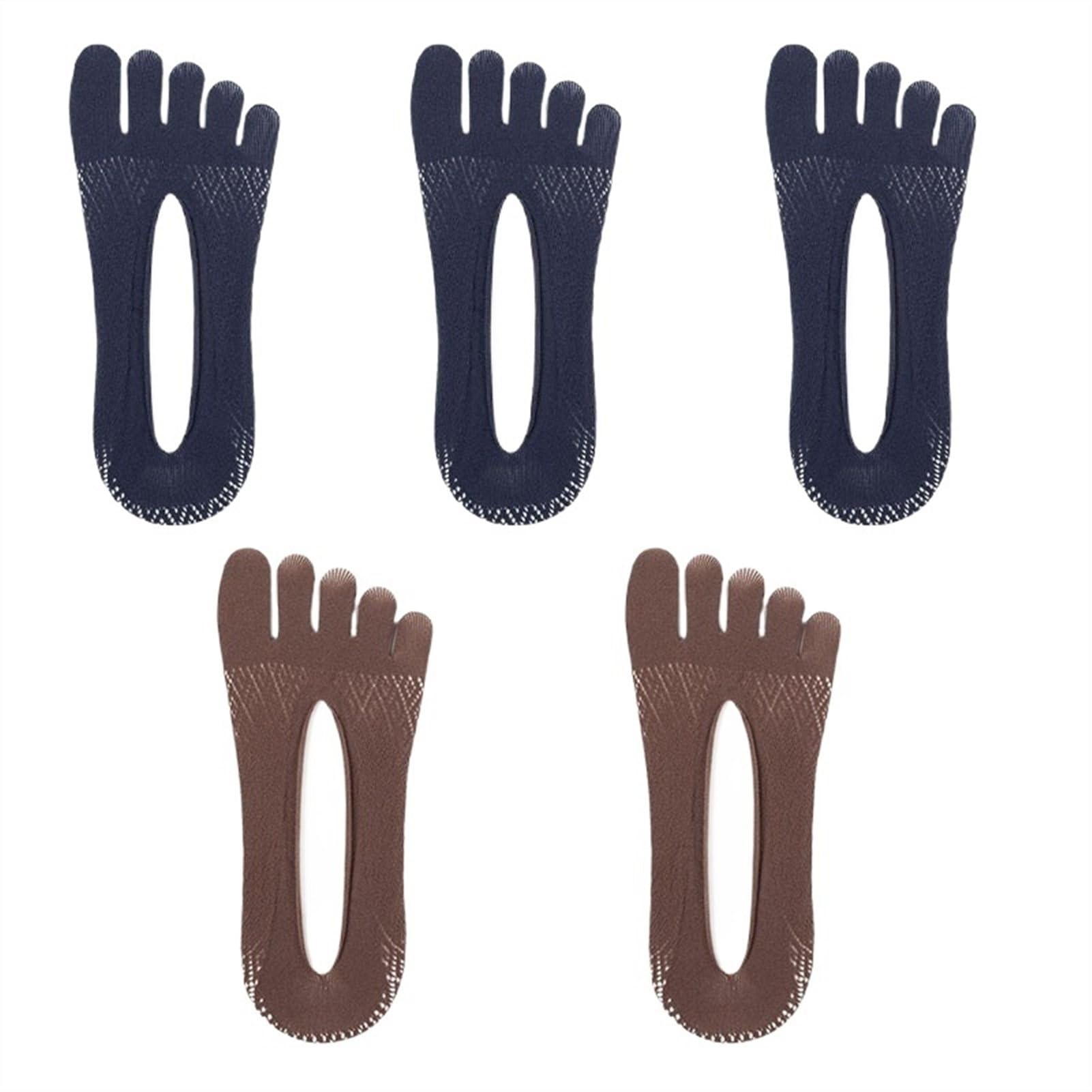 ERICAT 5 pares de calcetines de verano para hombre, ultrafinos, transpirables, invisibles, calcetines tobilleros para hombre, 5 pares-2, EU 37-45