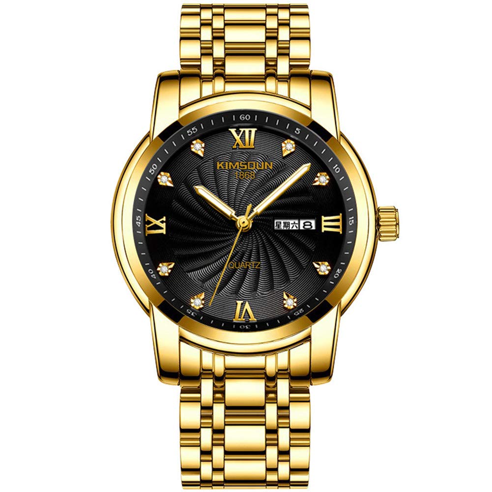 Men's Multi-Functional Fashion Luminous Calendar Waterproof Watch Stainless Steel Waterproof Date Wrist Watch