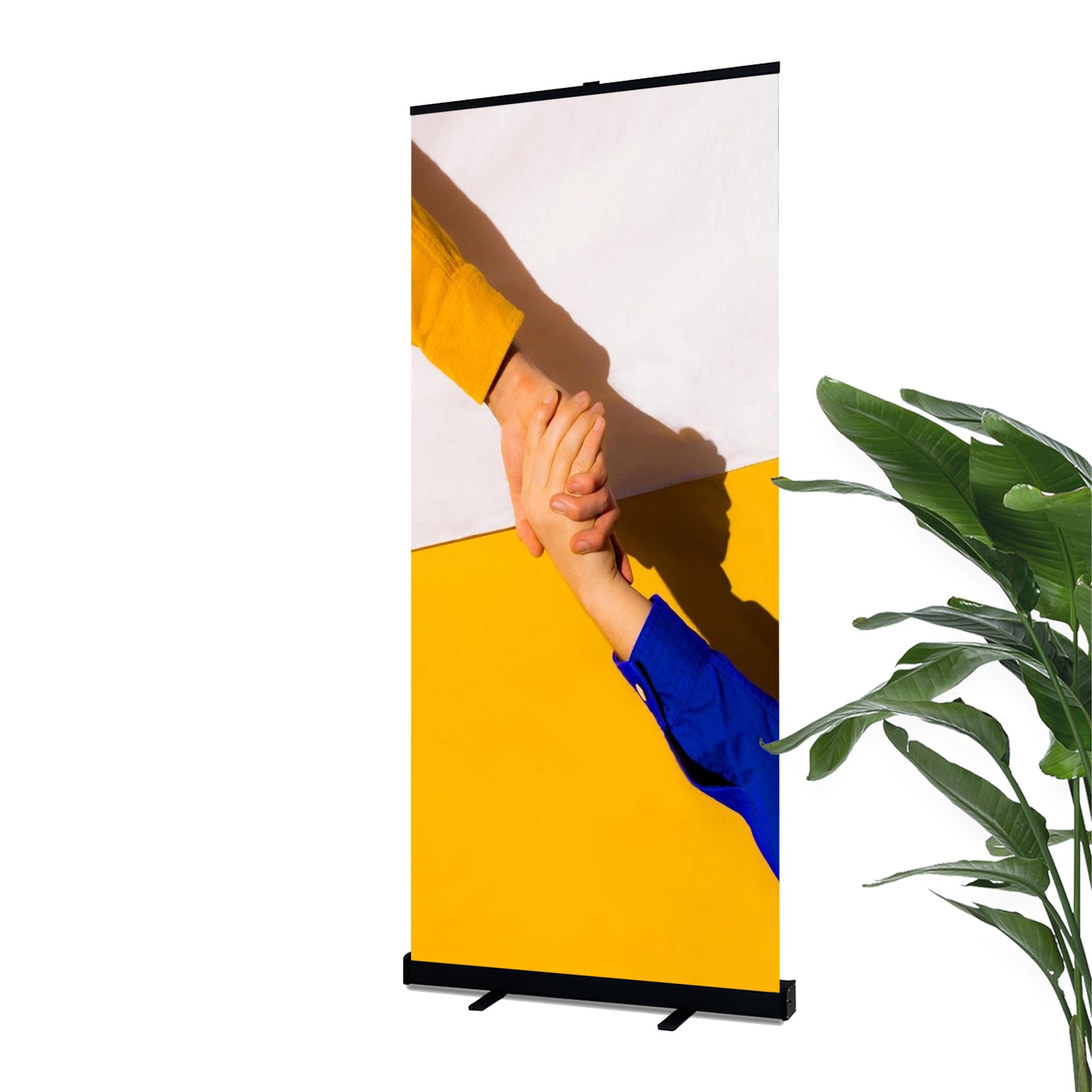JUST 4 SIGNS 33.5"x80" Standard Retractable Banner Stand with Padded Oxford Bag (Black)