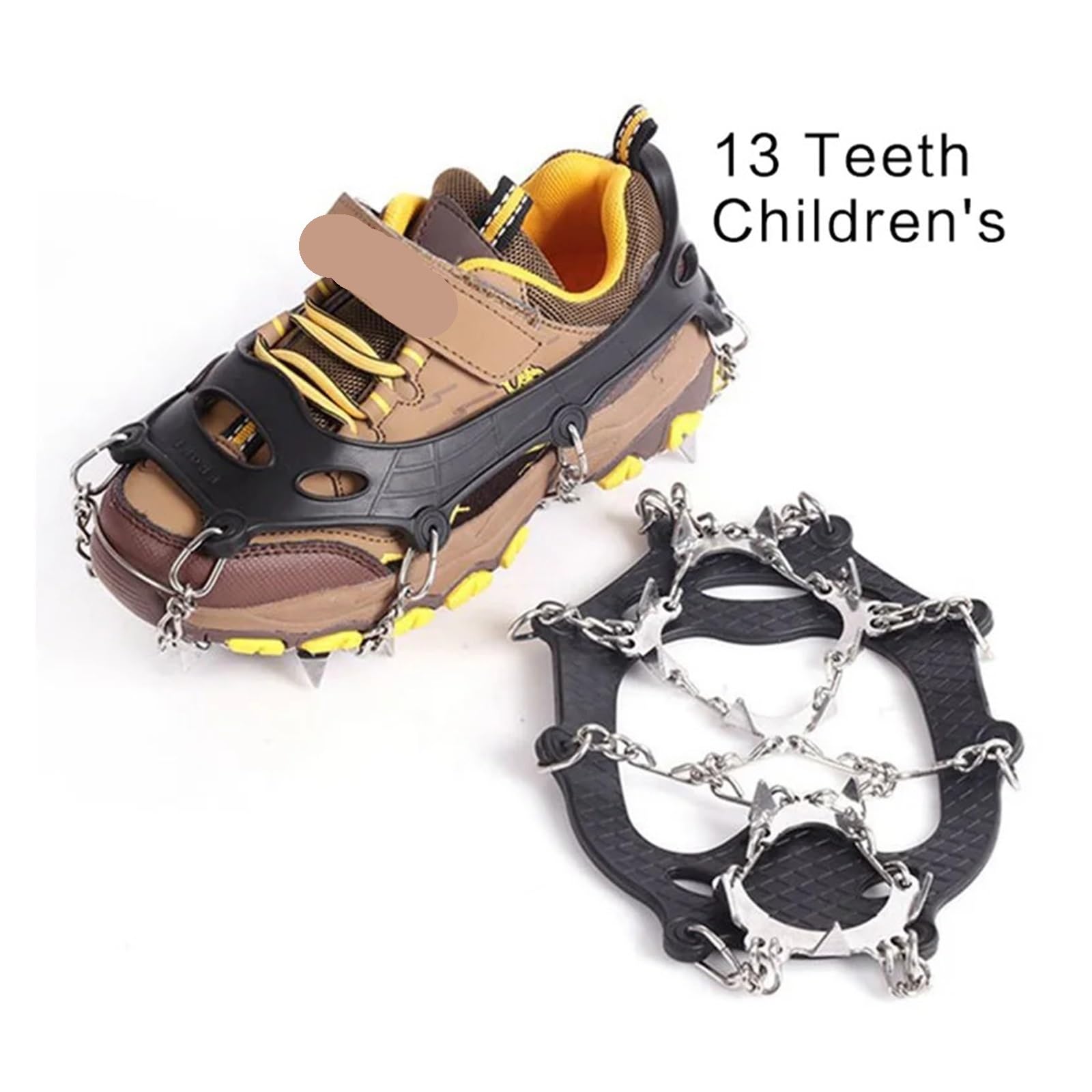 Anti-Rutsch-Spikes 13-Zahn-Eisgreifer for Schuhe, rutschfest, Steigeisen, Griffe, Kletterschuhe, Stiefel