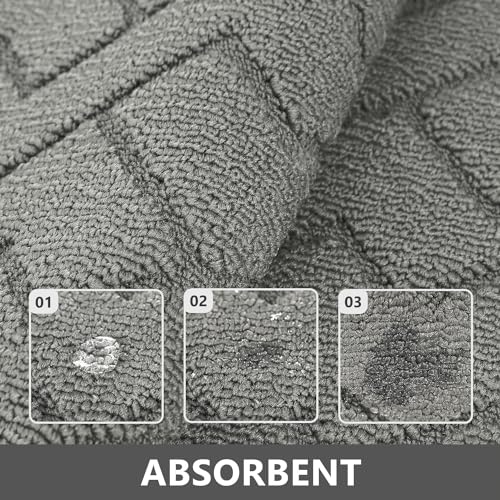 Image of hicorfe Kitchen Runner Rug,20 inchx48 inch+20 inchx32 inch Kitchen Set,Non-Slip Kitchen Mat