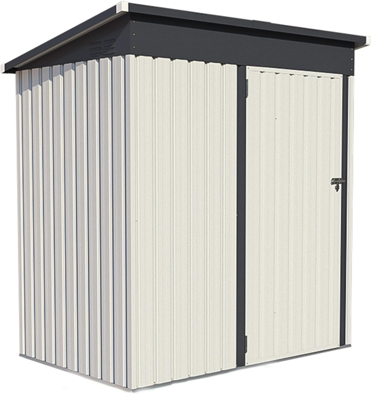 U-MAX 5x3ft Metal Shed,Garden Sheds and Outdoor Storage with Lockable Door, Small Outside Storage Box Waterproof for Backyard,Garden, White — image 1