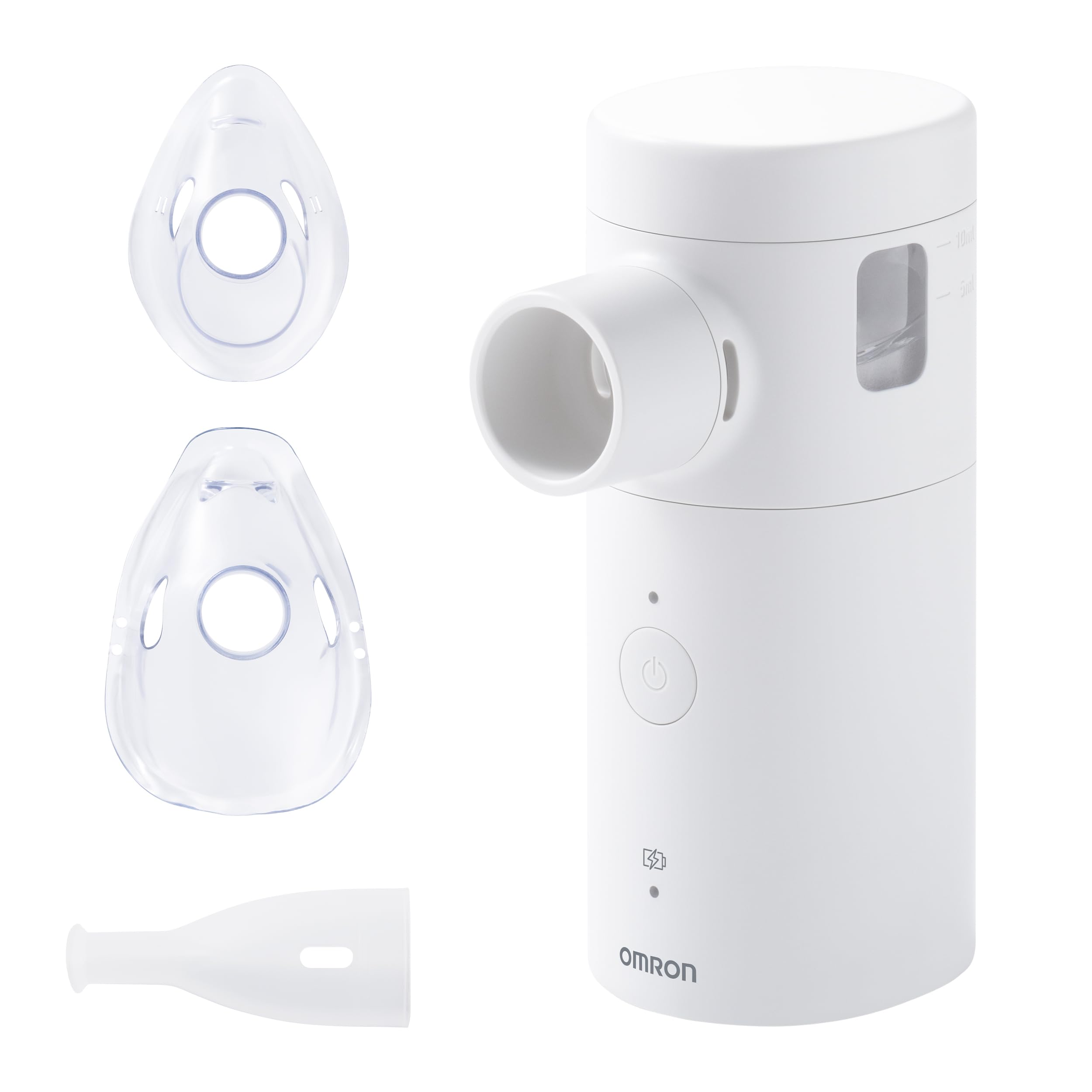 OMRON MicroAir Move Aerosol Mesh Portatile Silenzioso | Macchina Aerosol Adulti Bambini con Maschere e Boccaglio | Ricaricabile USB-C | Design Compatto per Casa e Viaggio