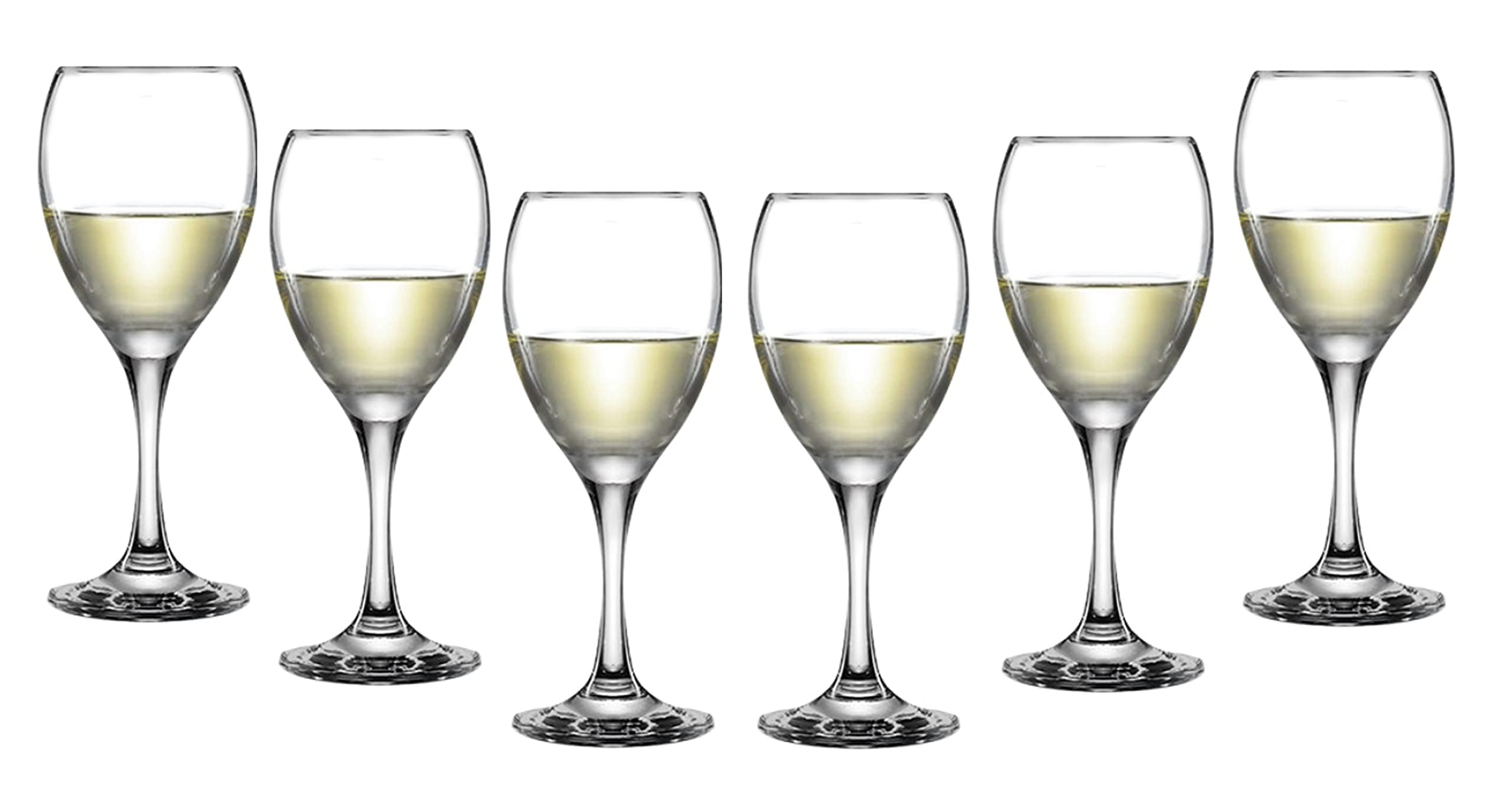 Shop4allsorts Set of 6 Seattle Wine Glasses Large 35cl Capacity Elegant Tableware Drinking Goblets Ideal Barware Serving Glass 350ml