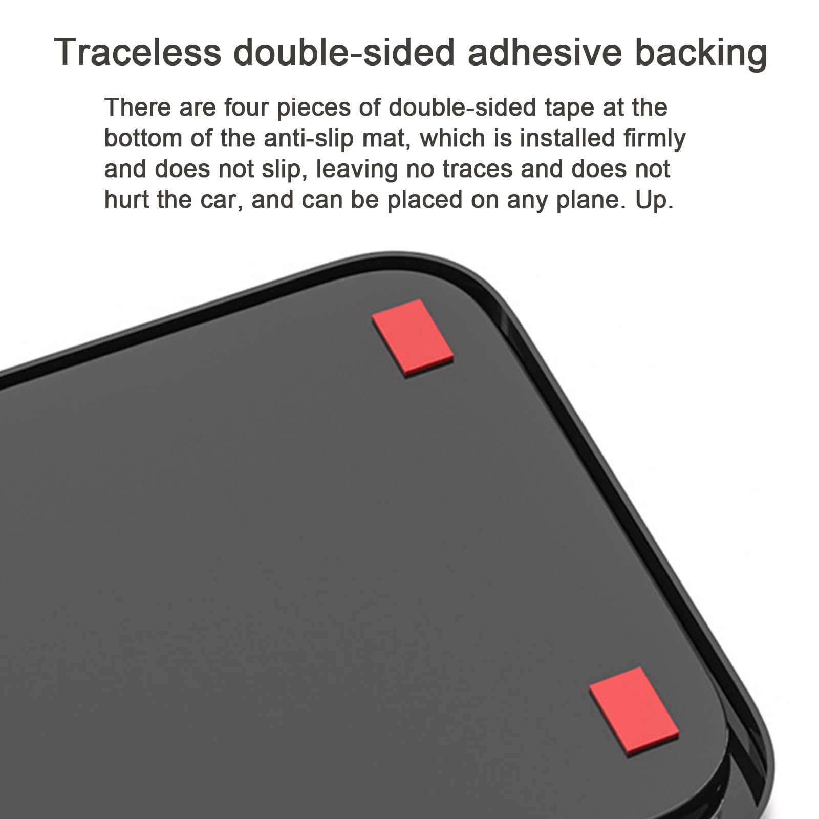 Tappetino Antiscivolo Per Cruscotto Auto - 16.8x11.5cm | In Silicone Per Telefono, Occhiali, Chiavi | Nero - Foto 9