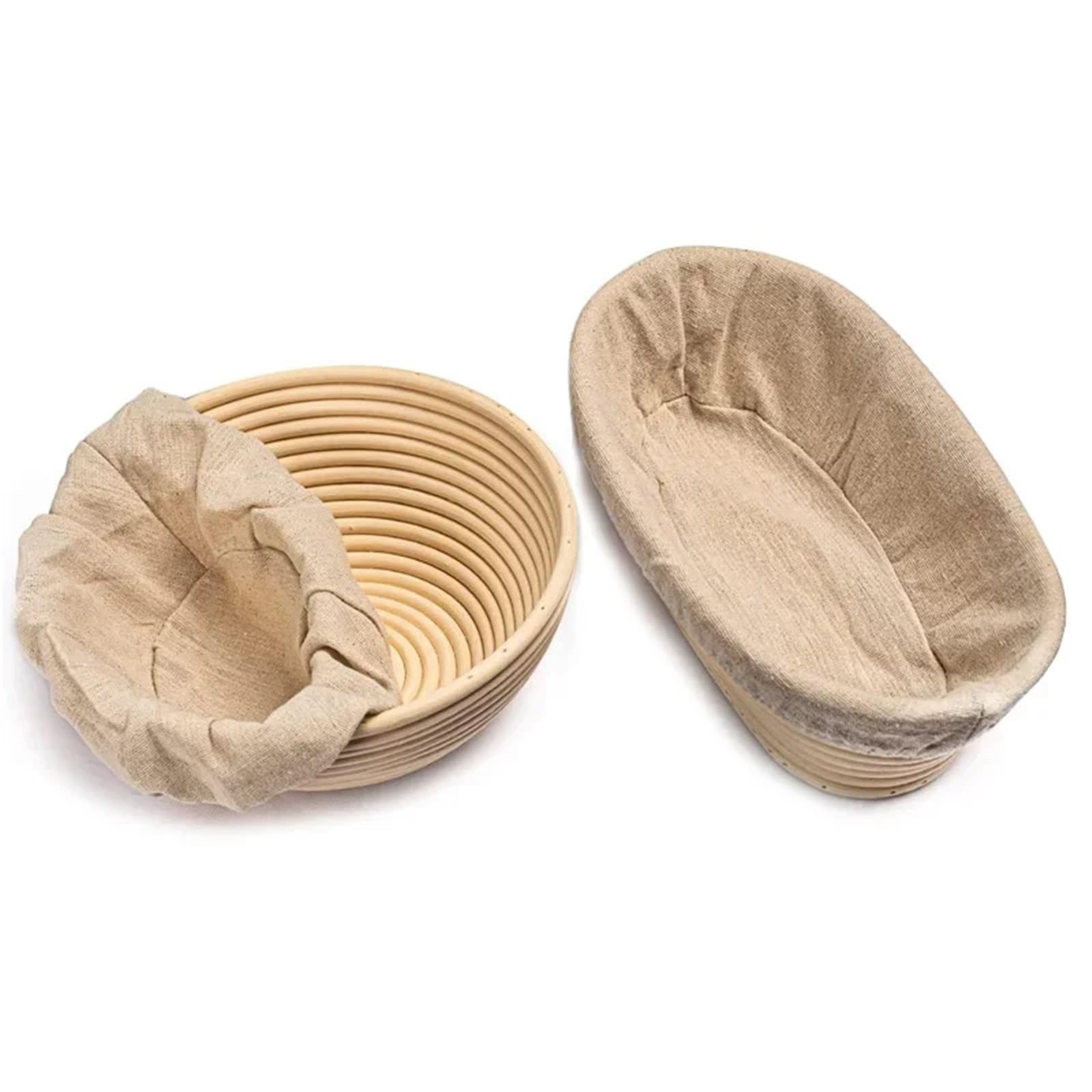 Kosz do proofingu chleba, Kosze do wyrastania chleba Rattanowe drewno w kolorze Okrągłe Owalne Wiele rozmiarów(Round 23X8cm)