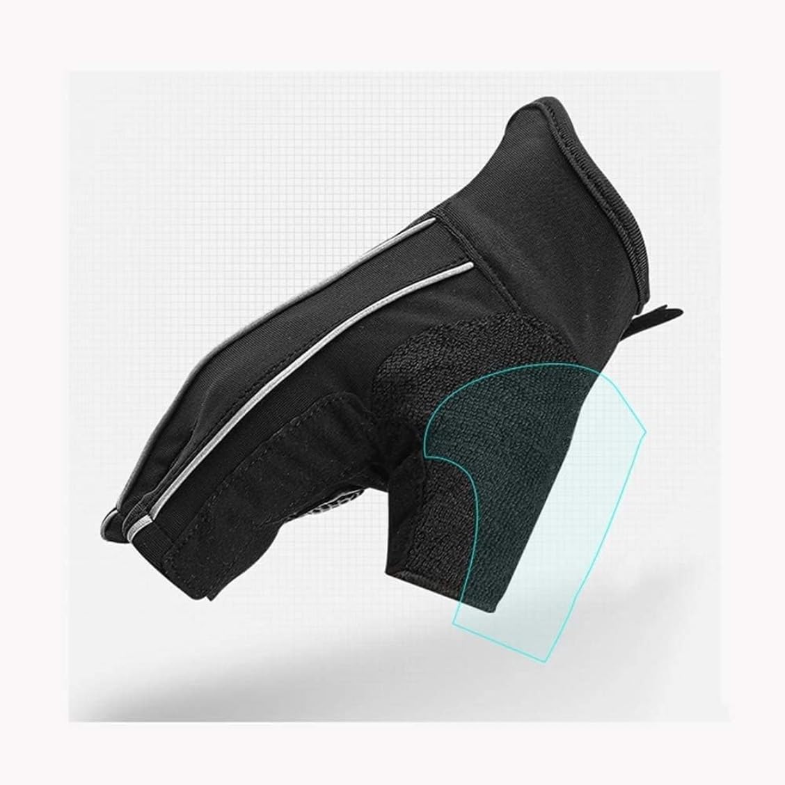 Rękawiczki Rowerowe Rękawiczki Męskie Rękawiczki Unisex Rękawiczki Rowerowe Z Pół Palcami Żelowa Amortyzacja Rękawiczki Motocyklowe (Color : Siyah, Size : XXL)