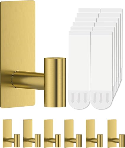 Miniatura 11 de 8 ganchos para toallas resistentes para colgar, ganchos adhesivos de pared con tiras extraíbles, adhesivos sin daños, para exteriores, para baños,