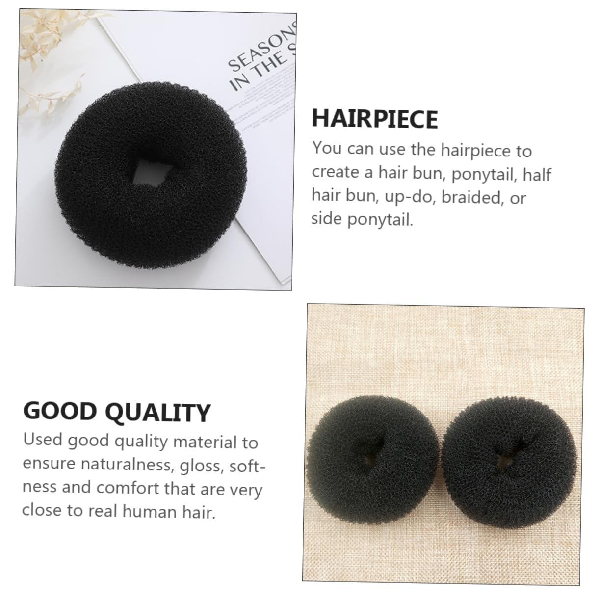 FRCOLOR 45 Stück Haartrockner Haarknoten Schwamm Dutt Haar Donut Shaper Dutt Maker Für Haare Lametta Werkzeug Donut Dutt Shaper Socke Dutt Ring Style Dutt Maker Haar Donut Großer Ring