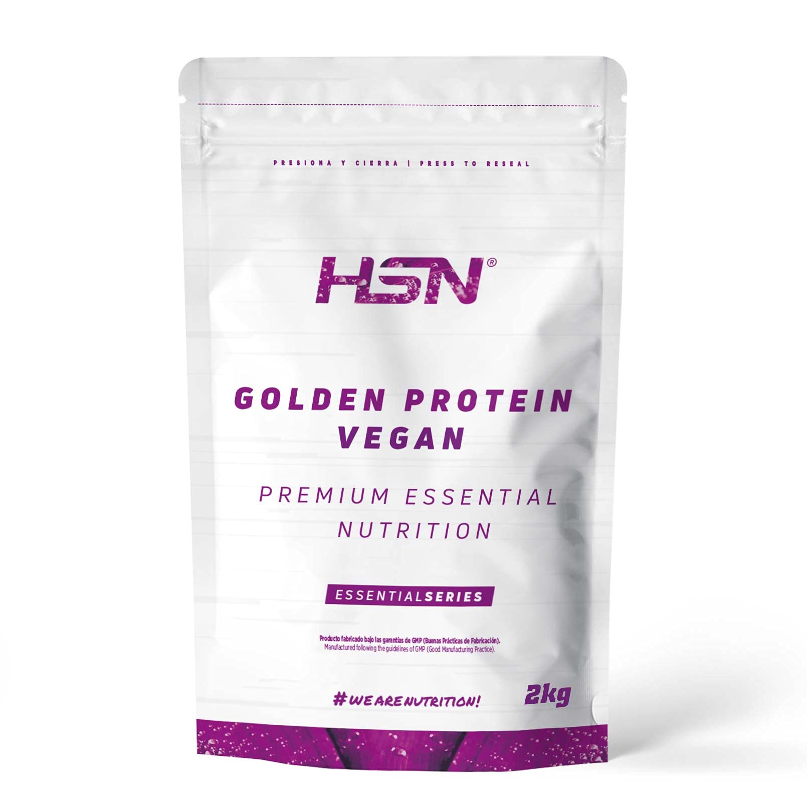 HSN Golden Protein Vegana | Sabor Leche Dorada (Golden Milk) 2KG | Proteína de Guisante + Cúrcuma + Canela + Jengibre + Pimienta Negra | Endulzada con Stevia y Eritritol | No-GMO, Sin Gluten