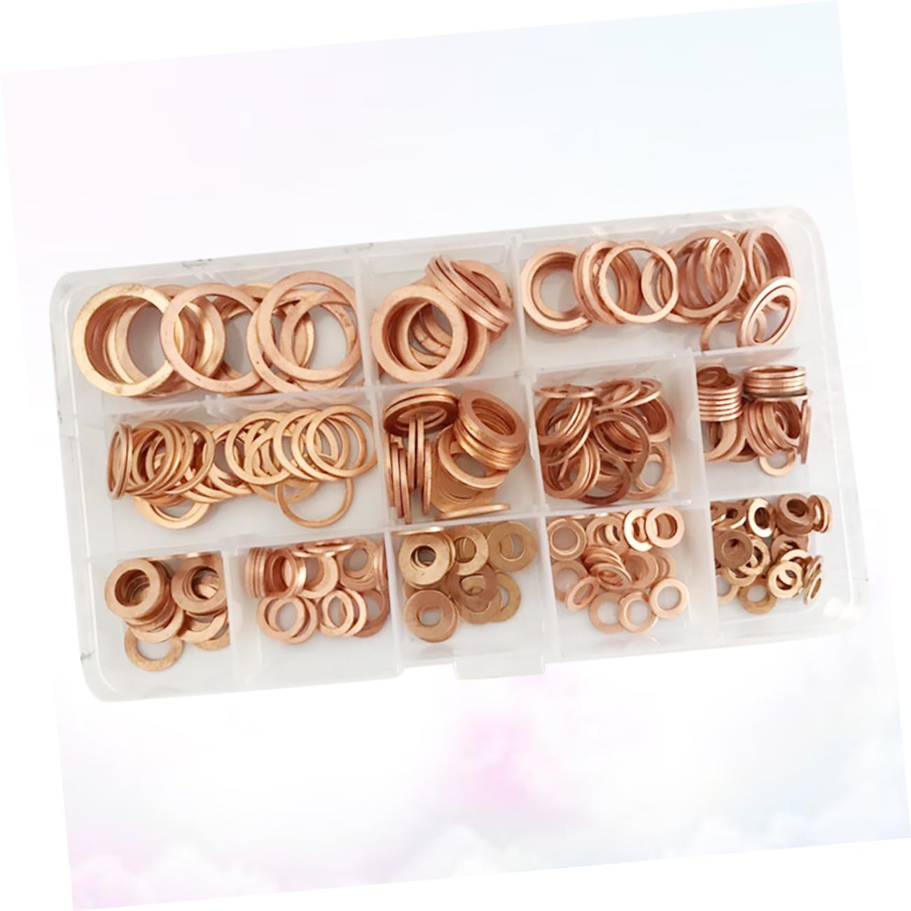 300 pièces Rondelles Plates Cuivre de Rondelles Métalliques pour Mécanique et Électronique