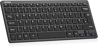 Arteck Ultra-Slim Bluetooth Keyboard Compatible with iPad 10.2-inch/Air/ 9.7-inch/Pro/Mini, iPhone and Other Bluetooth Enabled Devices Including iOS, Android, Windows, Black