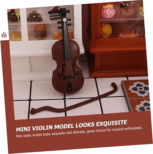 Miniatura 9 de 10 juegos de adornos para violín, decoración de miniture, decoración de música de escritorio, manualidades, decoración del hogar, accesorios para el