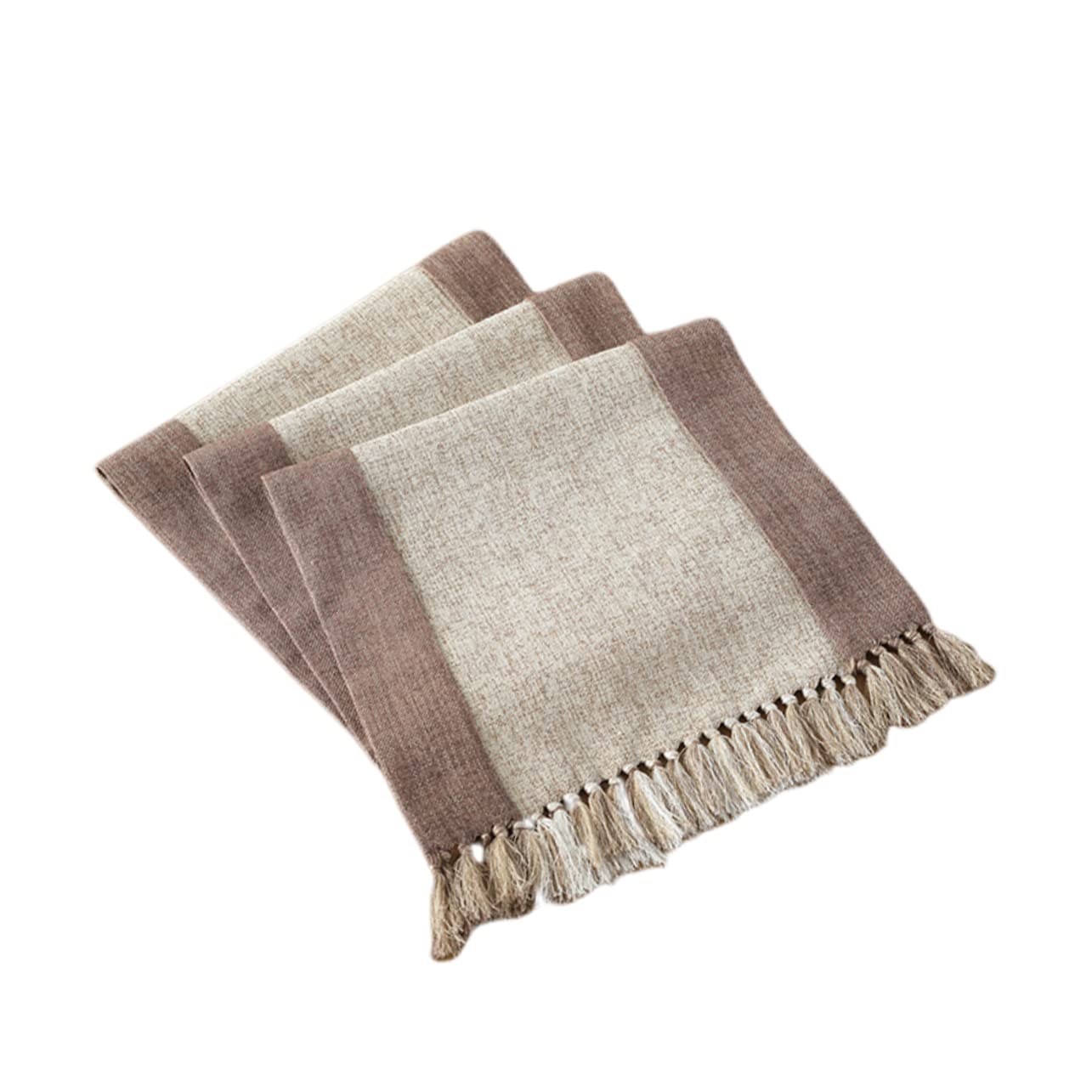 Ciieeo Runner da Tavolo Nappine 38x200 Cm in Cotone Beige