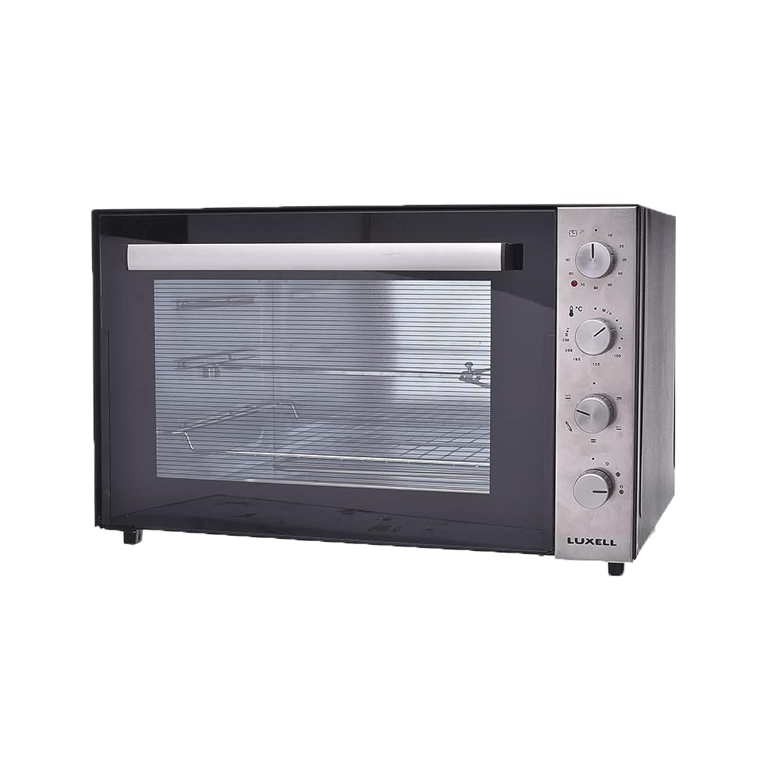 Luxell Forno a convezione da 70 litri con grill e ventilatore, 2000 Watt, nero 9345