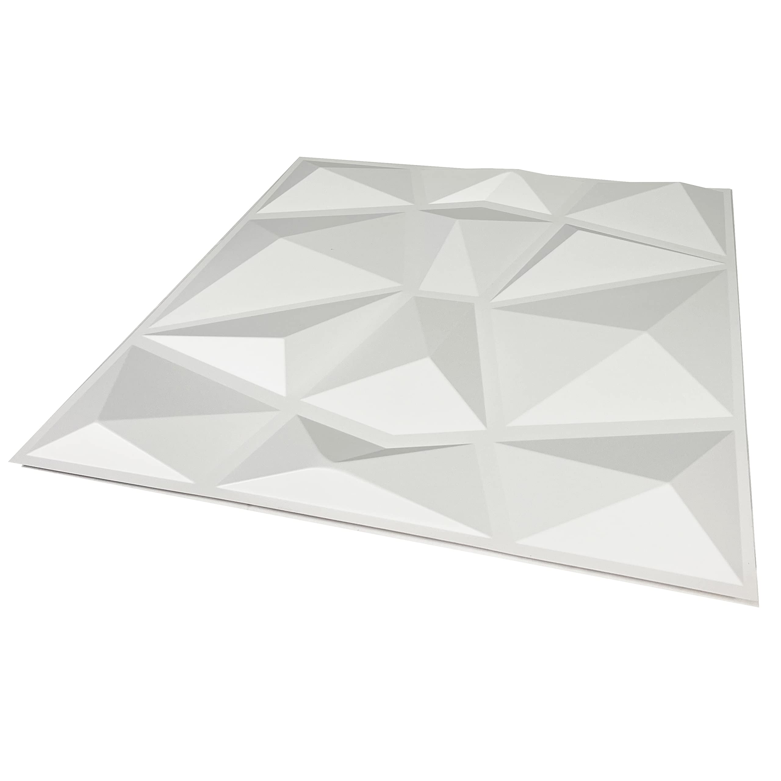 Dekoracyjny panel ścienny 3D, PCW, płyta okładzinowa, matowa lub czarna, opakowanie 12 paneli 32 m2 (diamentowe)