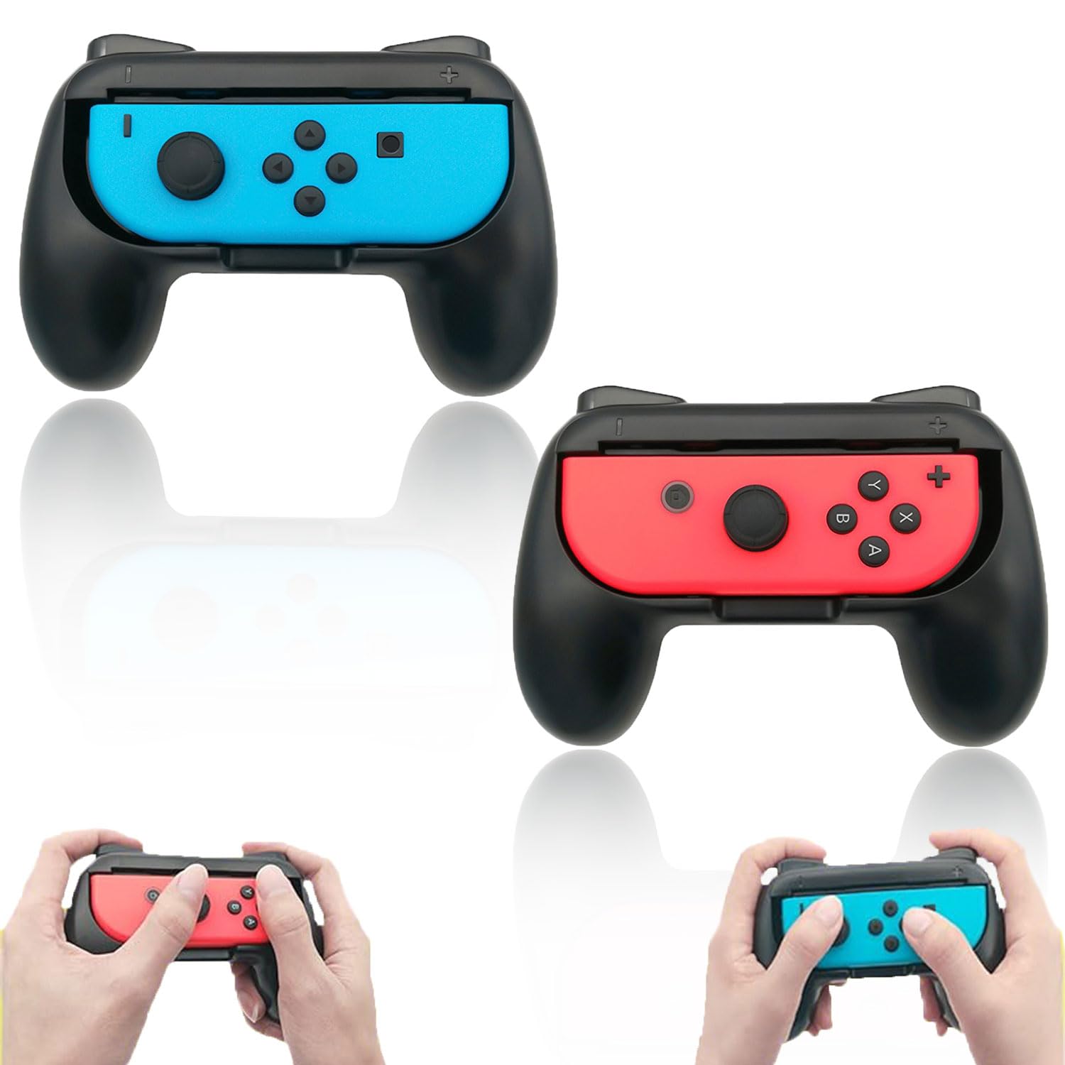 2 Pcs Joy-con Agarre Compatible con Nintendo Switch/Switch OLED, Mandos Nintendo Switch Joy con, Mando para Nintendo Switch, Soporte Ergonómico del Controlador Joycons