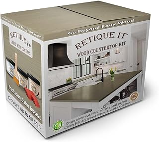 Wood Finish Countertop Kit – GO Beyond Faux Wood with Paintable Liquid Wood Based Primer and Gel Stain - Graining Tools Included (Countertop Kit, Vintage Cherry)