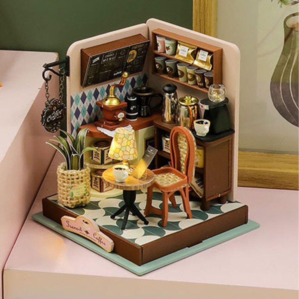 Amazon.co.jp: ミニチュアハウス カフェ 喫茶店 ミニ Diy 手作り ミニ 