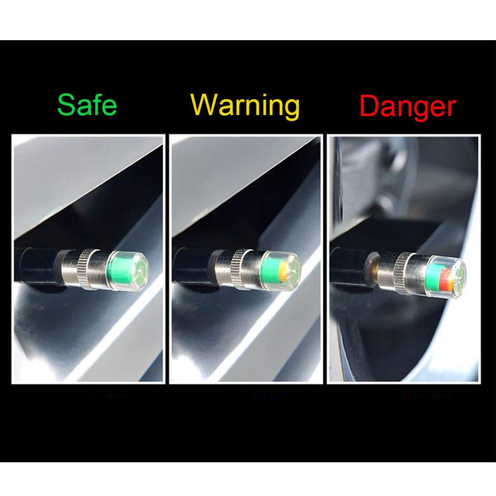 Tappi Ruote Luminosi Ankia, Tappi Con Indicatore Di Pressione Per La Valvola Del Tappi Ruote Auto - Foto 9