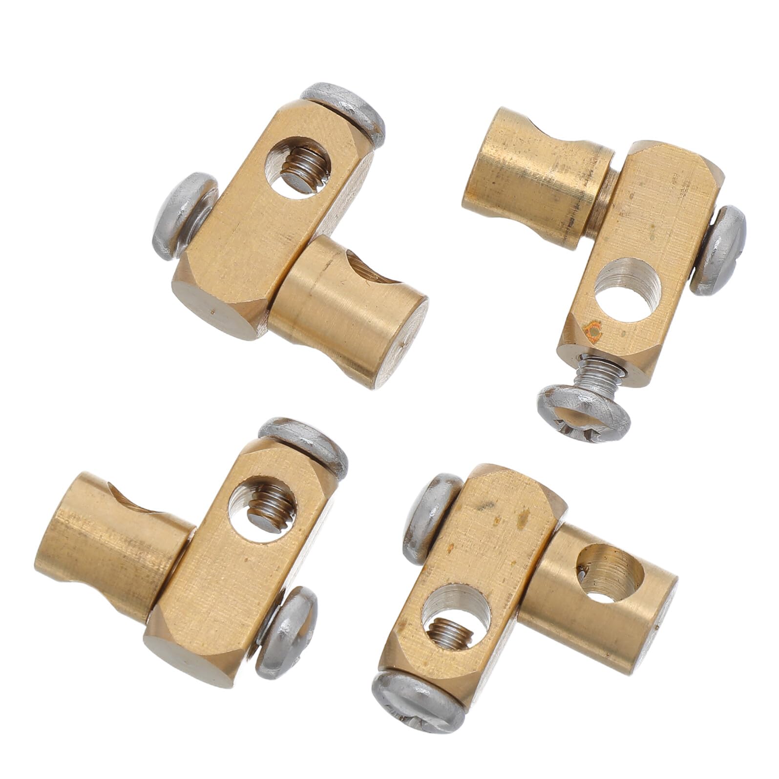 Raccordo per Scarico Lavabo Bagno in Ottone 4 Pezzi, Resistente ad Alta Temperatura e Antigoccia, Accessorio per Lavandino e Lavabo Oro Colore Casuale
