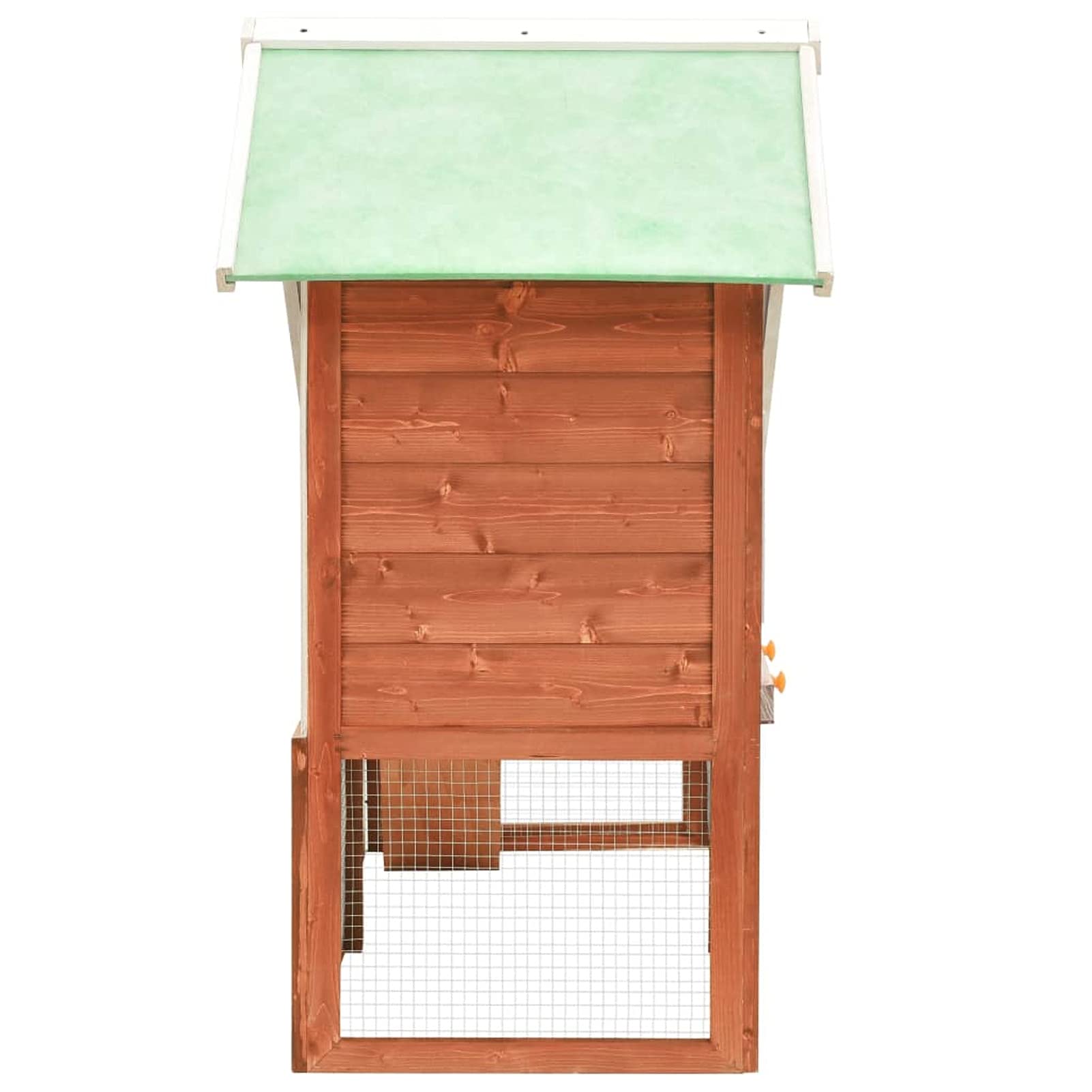 Gabbia di pollo per coniglio, 140 x 63 x 120 cm, raccoglitore per conigli in piena aria in legno di abete massiccio Gabbia per gallina con porta di ventilazione, vassoio rimovibile