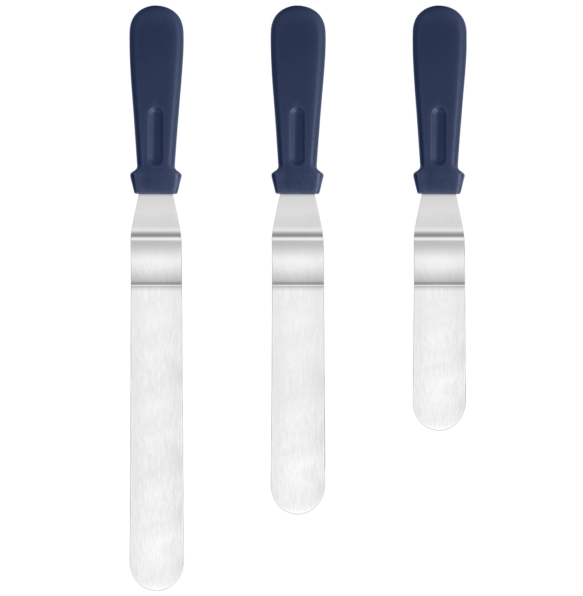 Lot De 2 Spatules à Glaçage Coudées 6" & 8" – Professionnelles, Lame Inox Flexible, Manche Antidérapant Ergonomique Pour Décorer Gâteaux & Pâtisseries