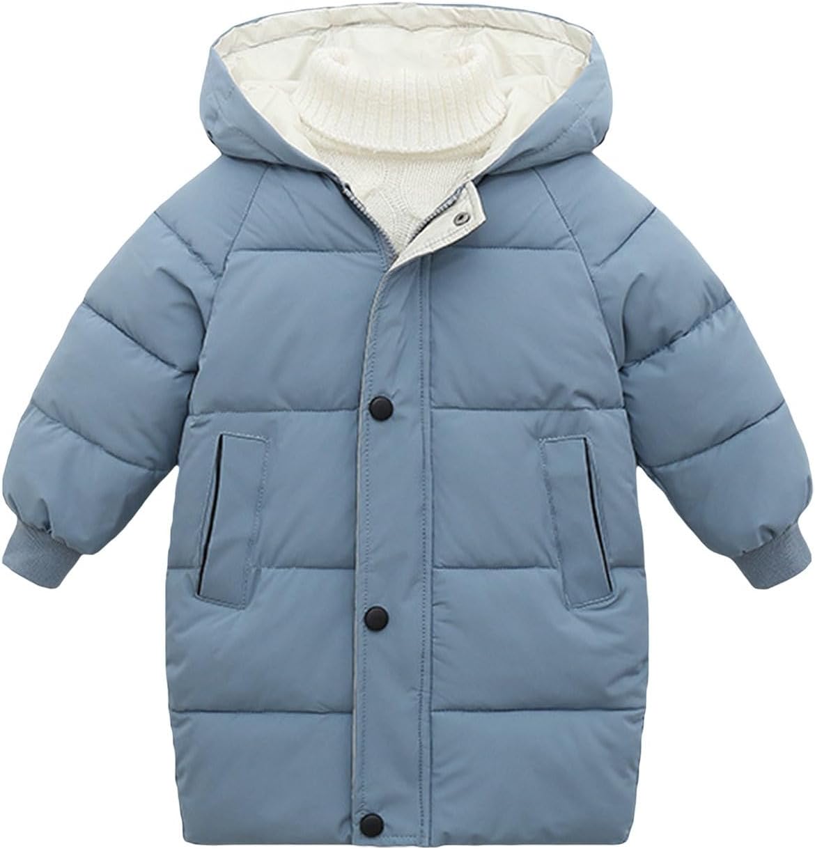 Baby Kids Girls Boys Winter Coat Puffer Down Jacket Windproof Light Winter Jacket Hooded Outwear for 2-8 Years