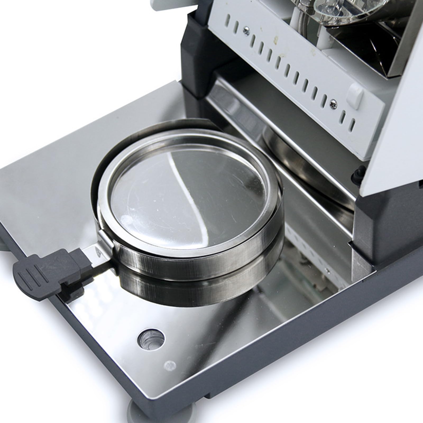 Analizzatore di umidità veloce, misuratore di umidità alogeno digitale touch screen 120 g/0,001 g, controllo della temperatura 40-160 °C, per test di polveri/piante/cereali/carne/alimenti