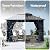 UDPATIO 10' x 12' Hardtop Gazebo, Outdoor Aluminum Gazebo with Galvanized Steel Double Roof, Permanent Metal Canopy with Curtains and Netting for Patio, Garden, Lawn, Backyard, Deck, Navy Blue