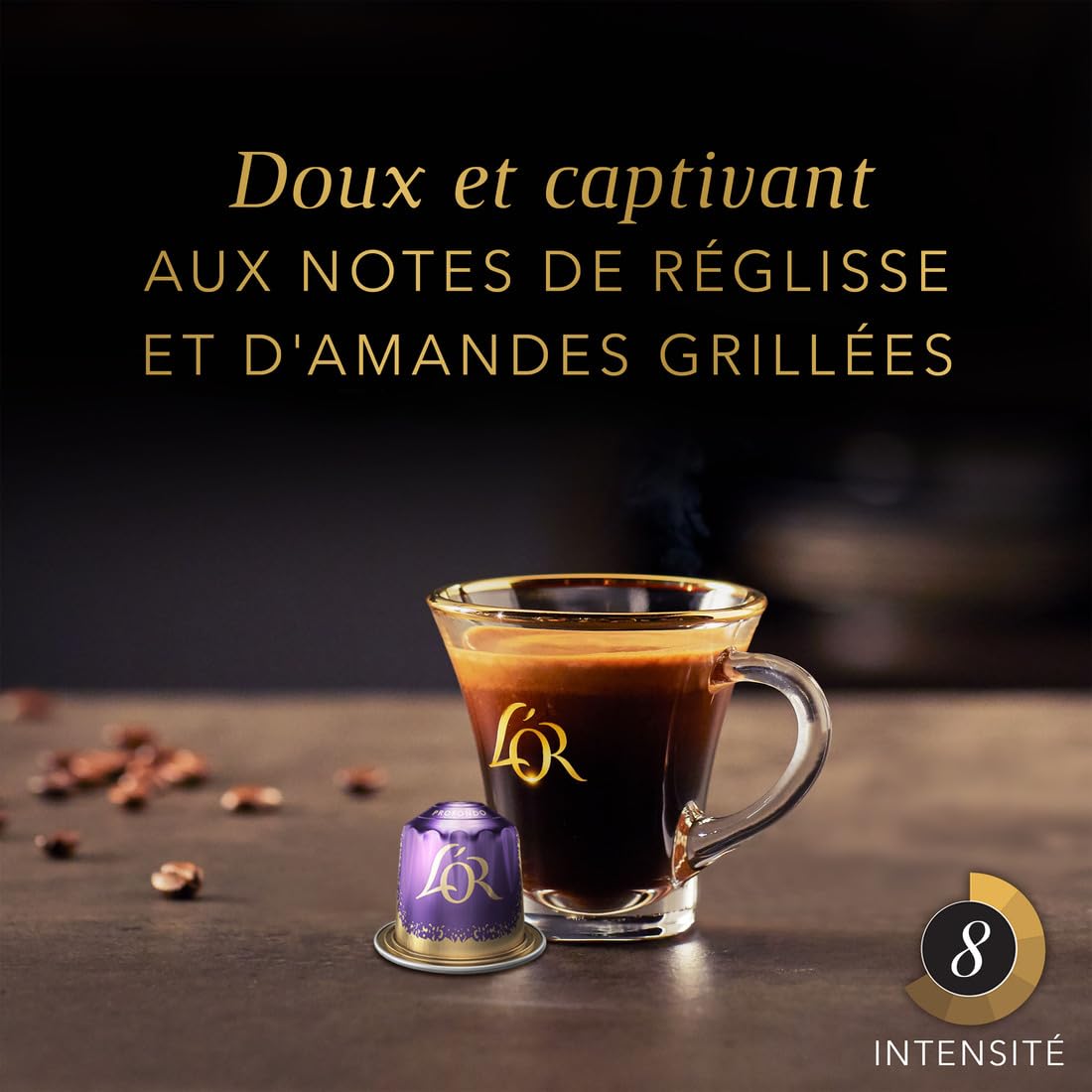 L'OR Profondo - 100 Capsules de Café intensité 8 - Compatibles Nespresso®* (lot de 10 x 10)