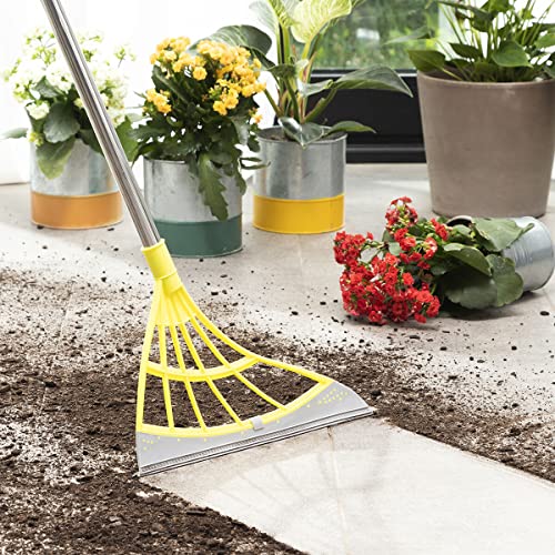 InnovaGoods® Escoba Multiuso 3 en 1 para Limpieza de Cristales, con Cepillo Plano Flexible de 30 cm y Palo Extensible de 56-140 cm, Diseño Original y Funcional, Color Amarillo y Gris
