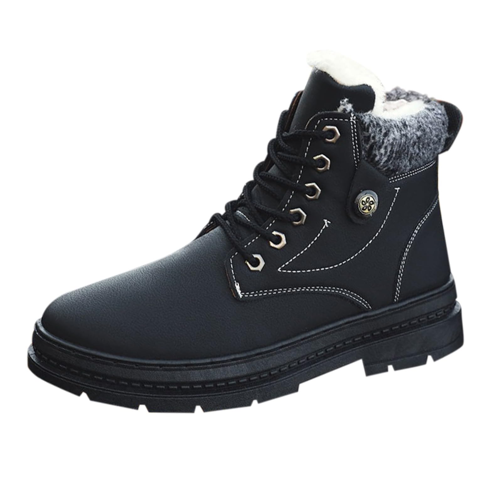 Generisch Botines para hombre, forro polar, antideslizantes, para