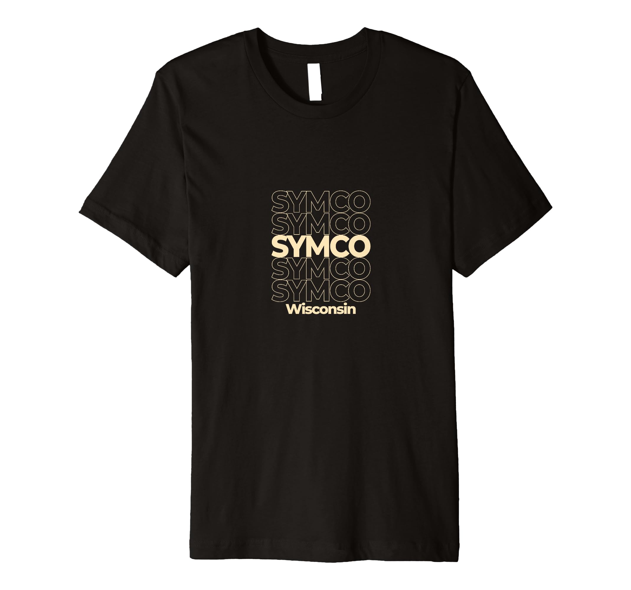 Vintage Symco, Wisconsin Repeating Text Premium T-Shirt