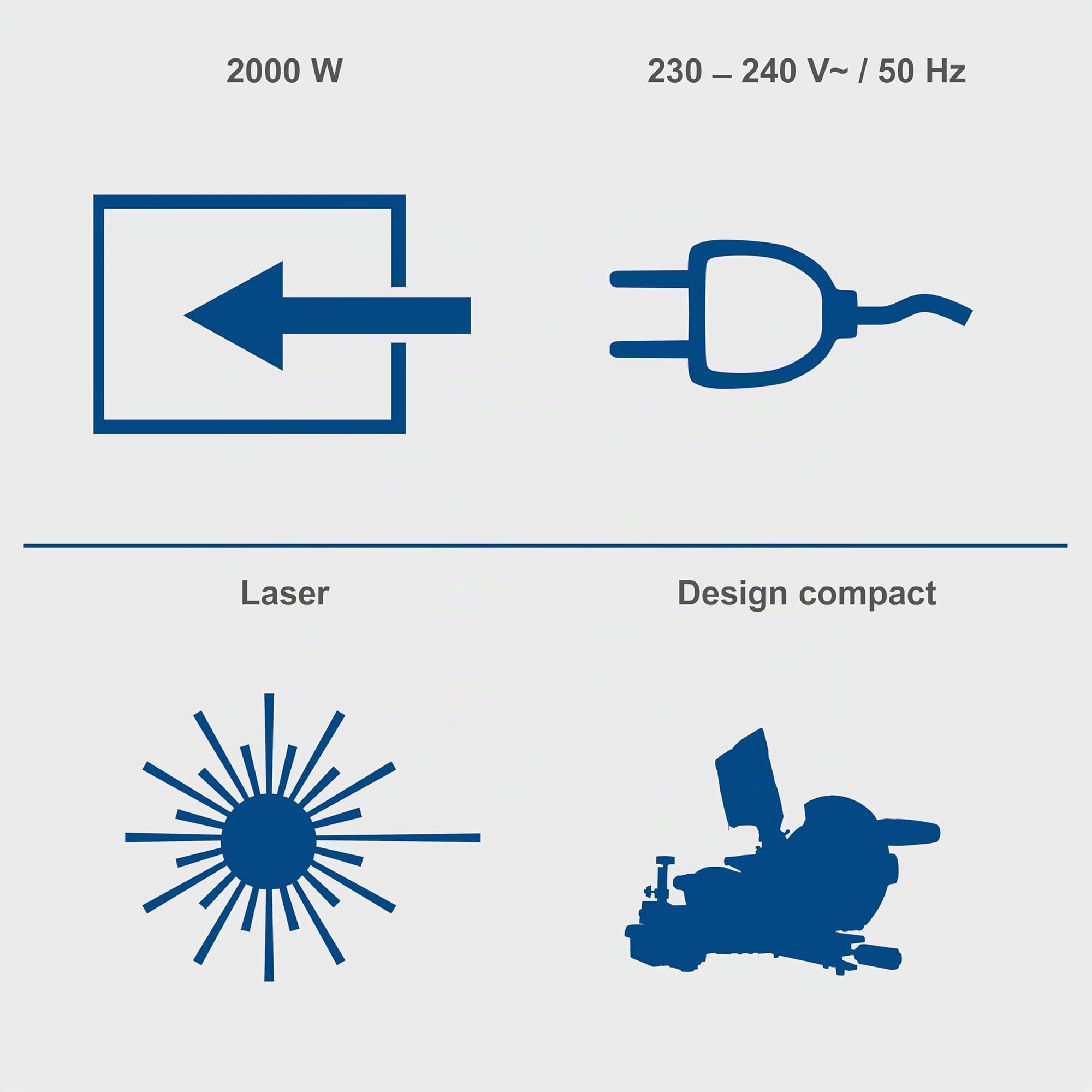 Scheppach Scie à onglets avec démarrage progressif & laser HM254 | 2000W | Lame Ø255mm | Largeur/hauteur de coupe : 340mm x 90mm |Scie radiale | 2ème lame incluse