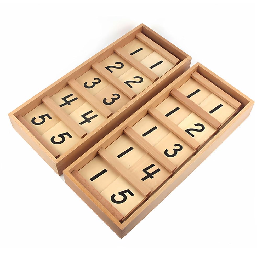 Montessori Seguin Brett Zahlen Lernspielzeug aus Holz, Vorschule Mathematik Zählen & Zahlen erkennen Lehrmittel