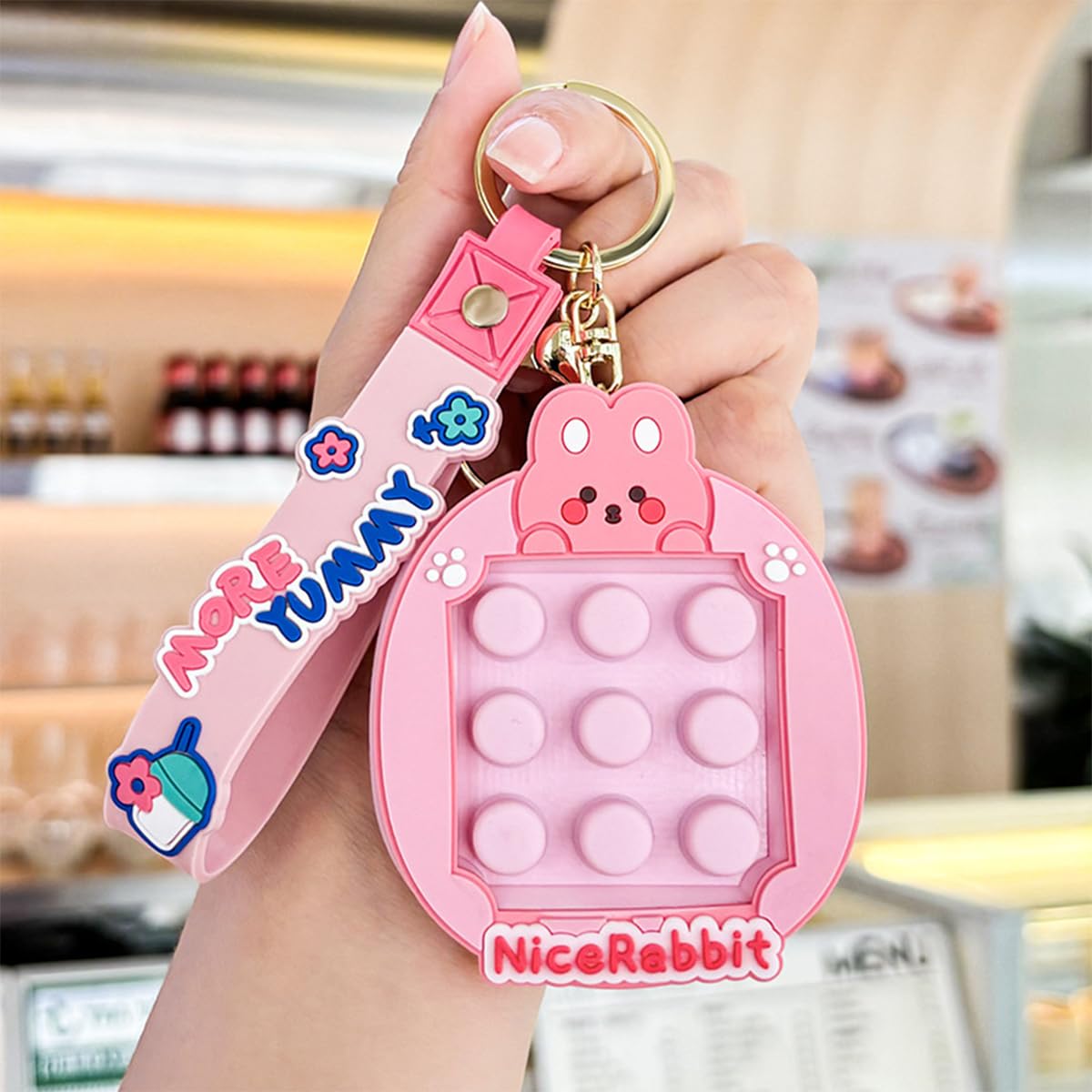 Amazon | プッシュポップ キーホルダー 可愛い うさぎアヒル クマ 恐竜