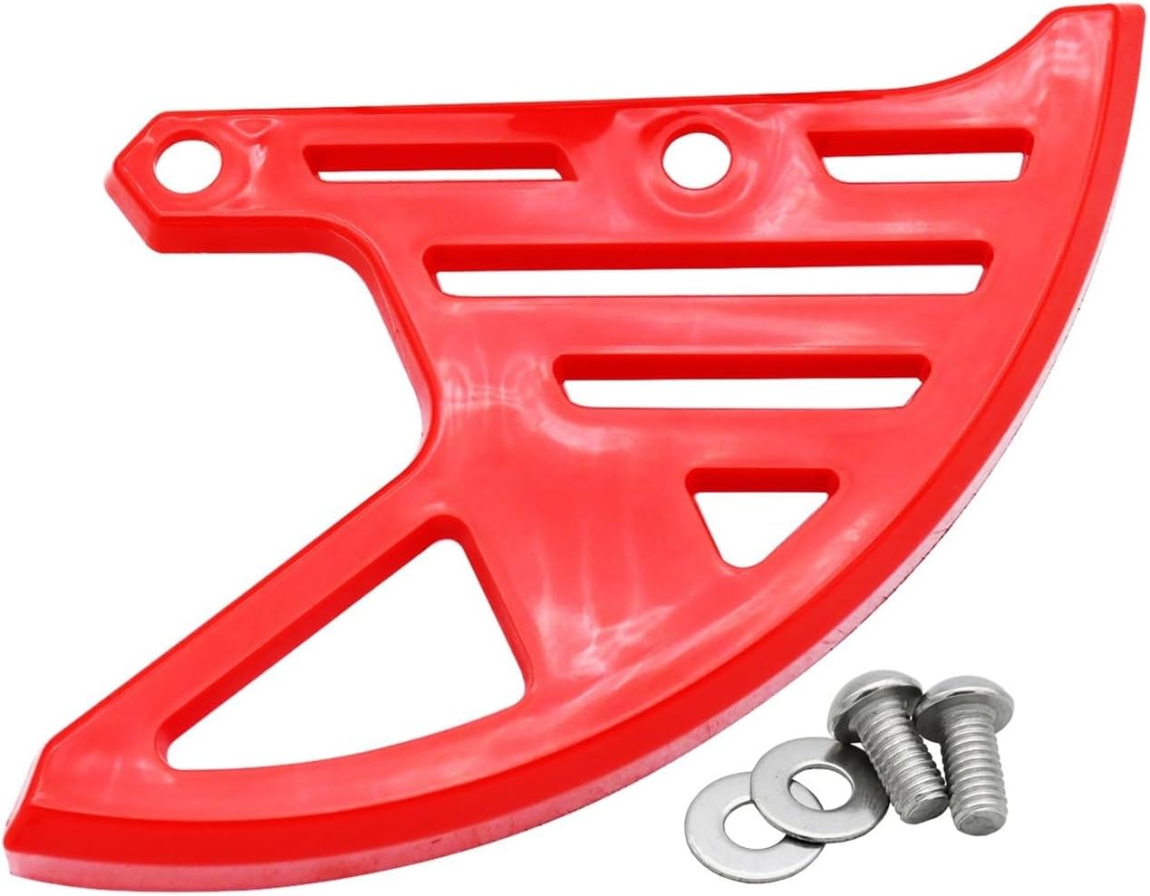 Rear Brake Disc Cover Caliper Guard Protection Compatible with CR CRF 125R 250R 450R 250X 450X 250RX 450RX 450L Dirt Bike Universal(Red Set)