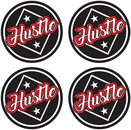 Baseball Bat Knob Decal Sticker - Hustle