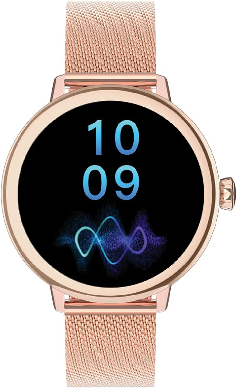 Smartix Diva Smart Watch for Women AMOLED Display, BT Calling, Heart Rate, Blood Pressure, SpO2, Sleep Tracker, Sport Modes, IP68 Waterproof, Durable Battery, Changeable Straps for Android iOS